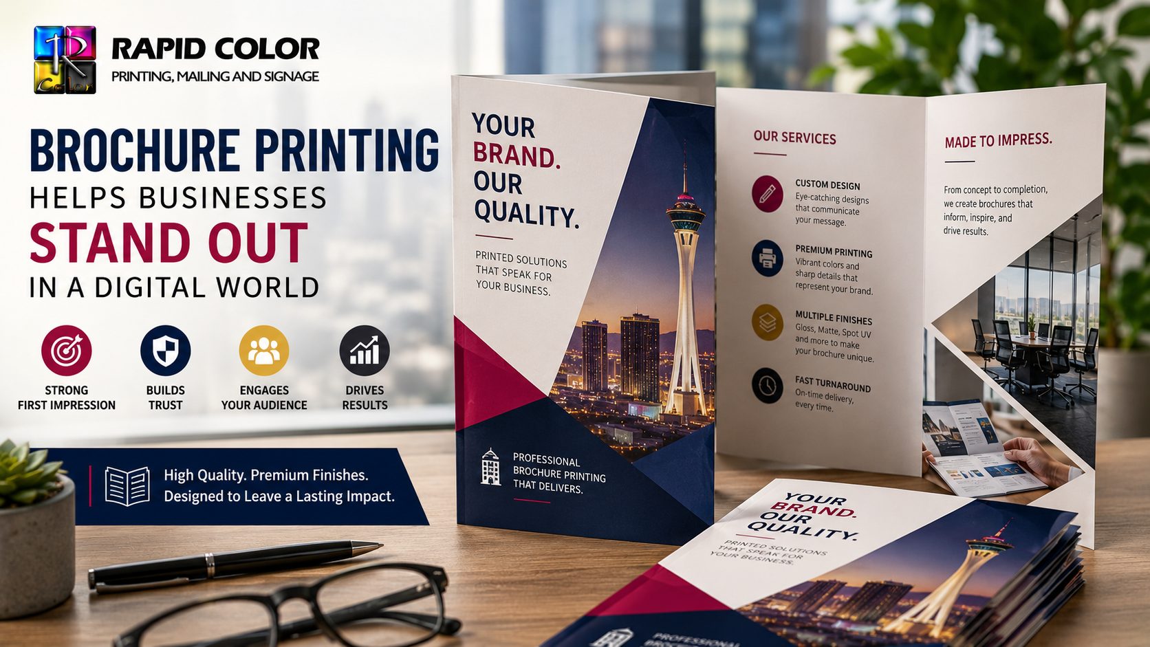 Brochure Printing — Custom Tri-Fold and Gate Fold Marketing Brochures
