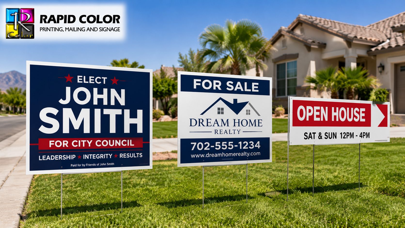 Yard Signs for Political Campaigns and Real Estate