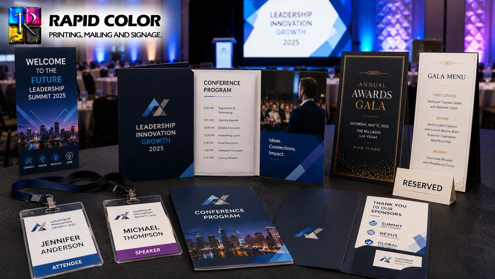 Corporate Event Printing Materials for Conferences and Galas