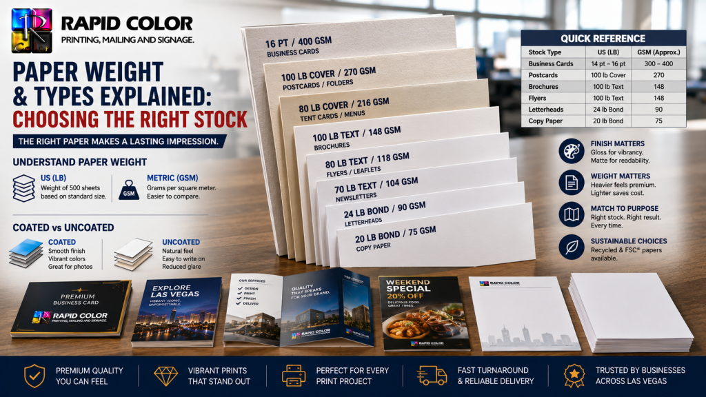 Paper Weight and Types Explained Choosing the Right Stock