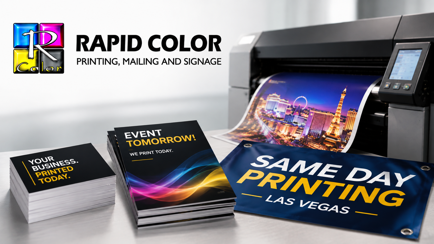 same day printing las vegas rush job on press