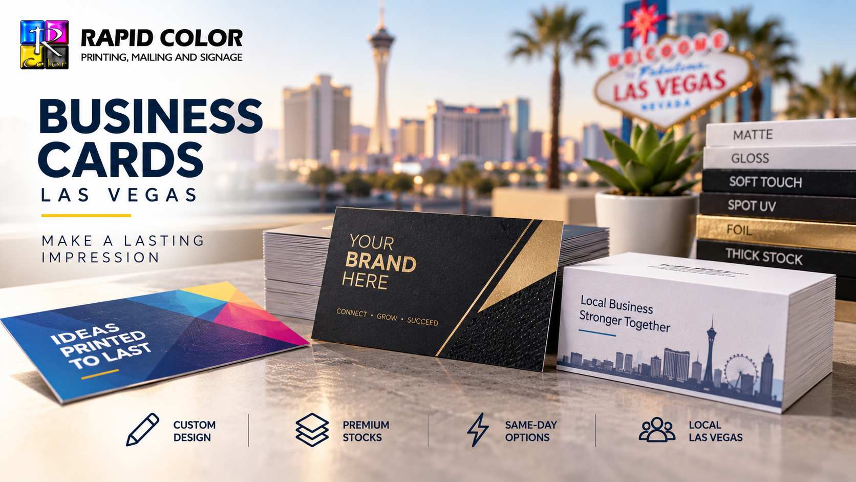 Business Cards Las Vegas: Design, Stocks, and Same-Day Options