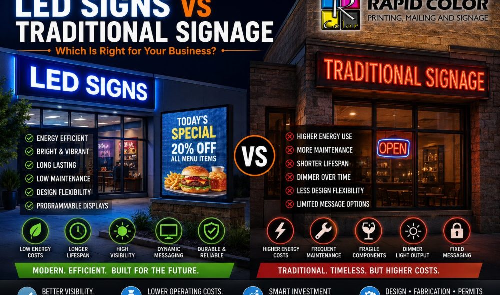 LED Signs vs Traditional Signage