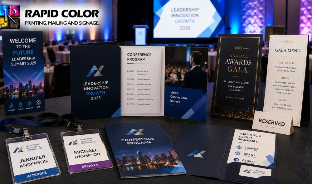 Corporate Event Printing Materials for Conferences and Galas